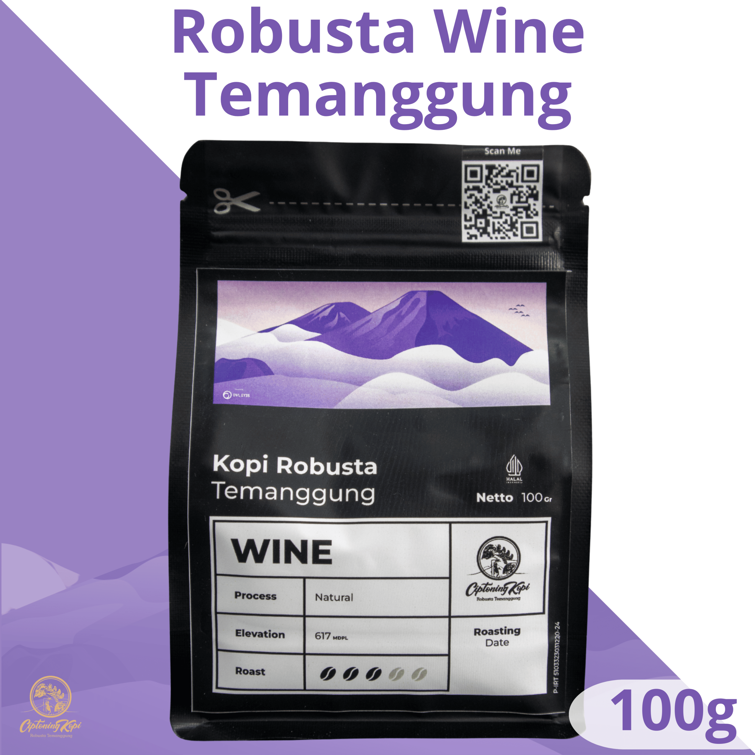 Robusta Wine Temanggung cover wine 100 gr
